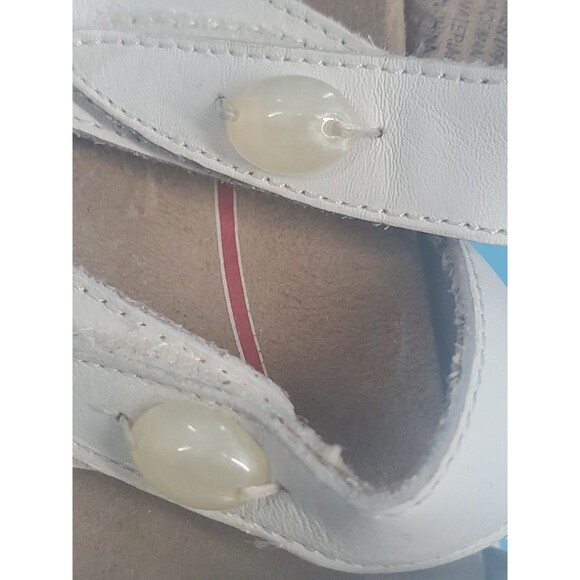 Kloggs Comfort Sandal Sz 8 Leather Back Slide Wedge Slip Resistant White - Picture 14 of 14